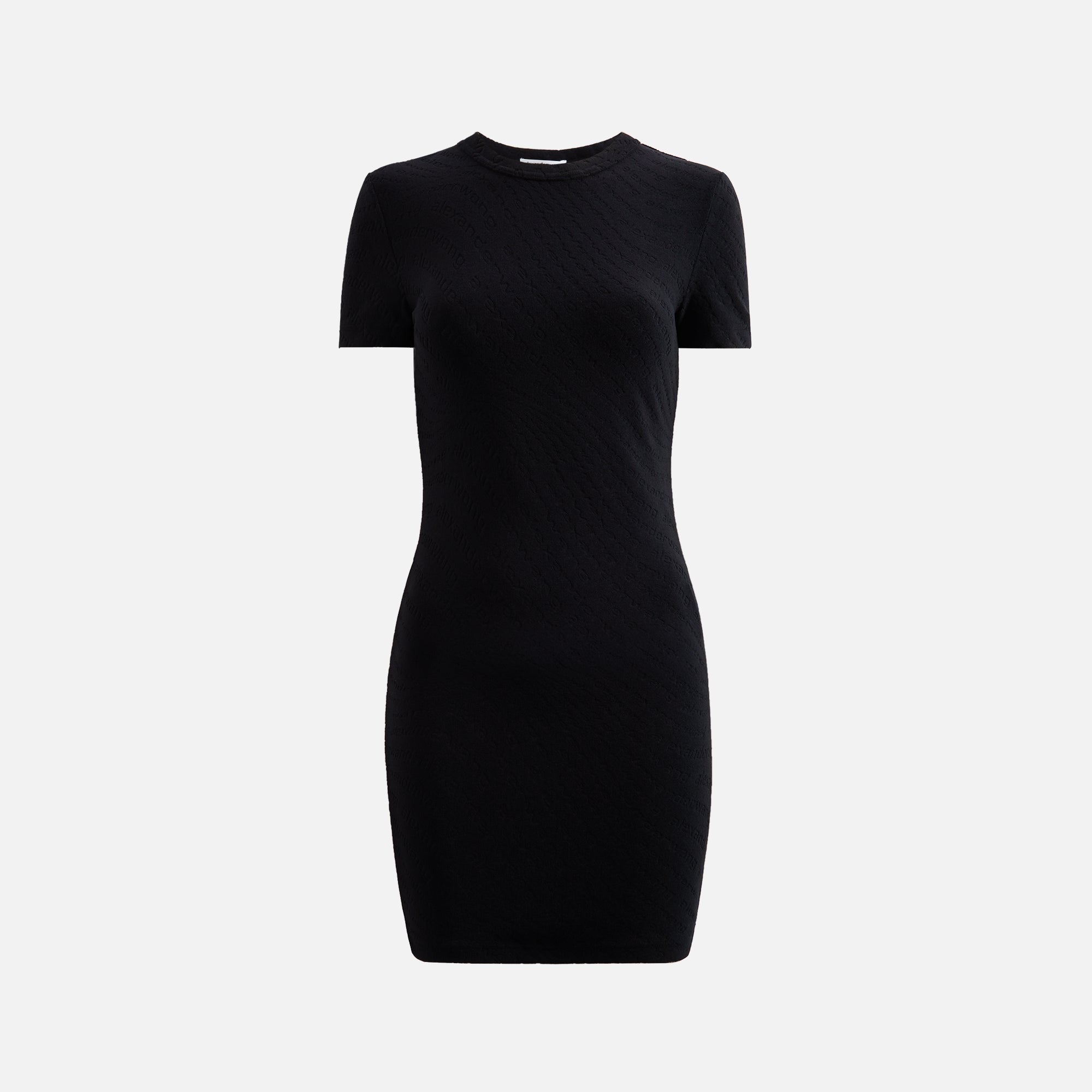 Alexander Wang Crew Neck Short Sleeve Dress - Black