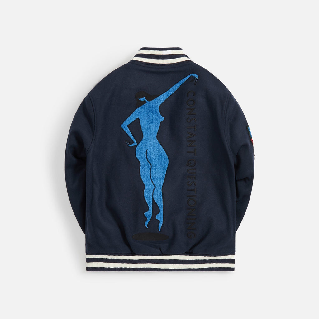 by Parra Run Sit & Bike Varsity Jacket - Navy Blue