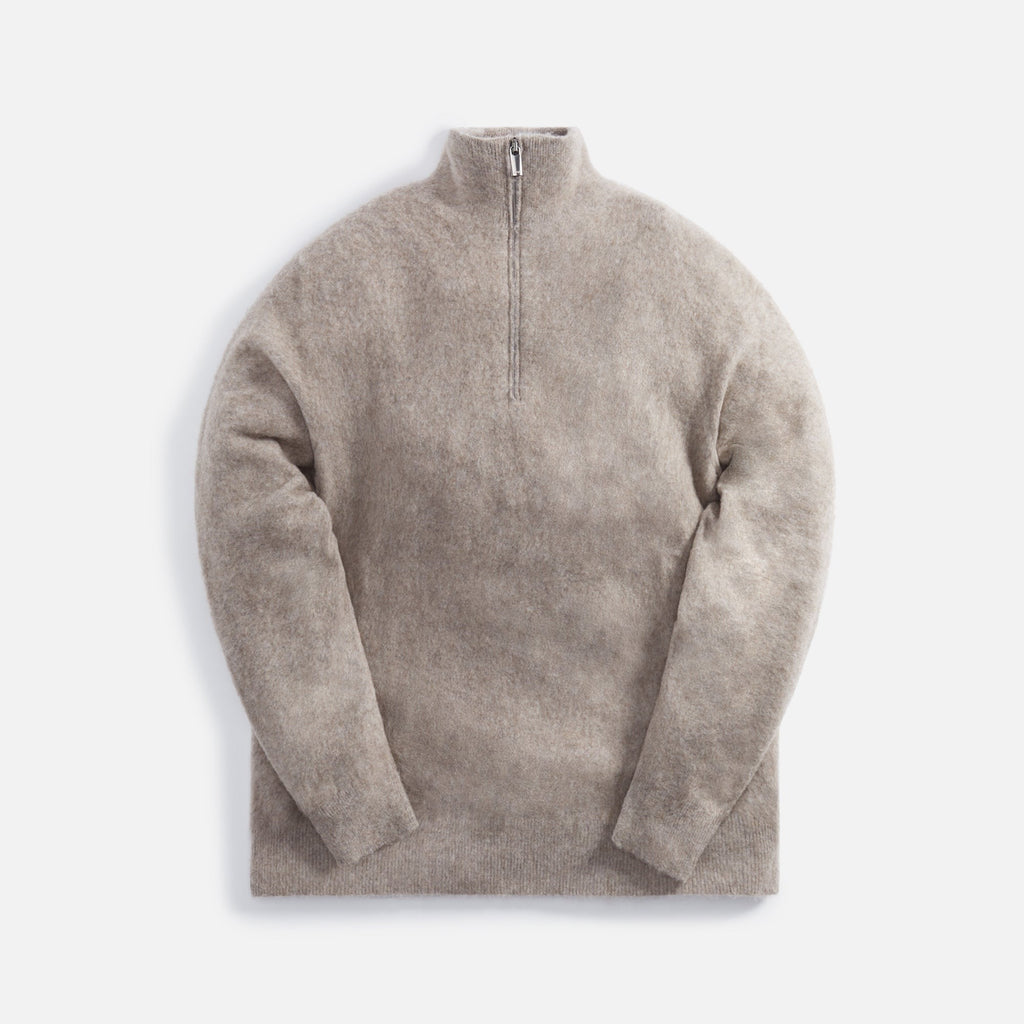 Massimo Alba Liam Cashmere Half Zipped Sweater - Grey