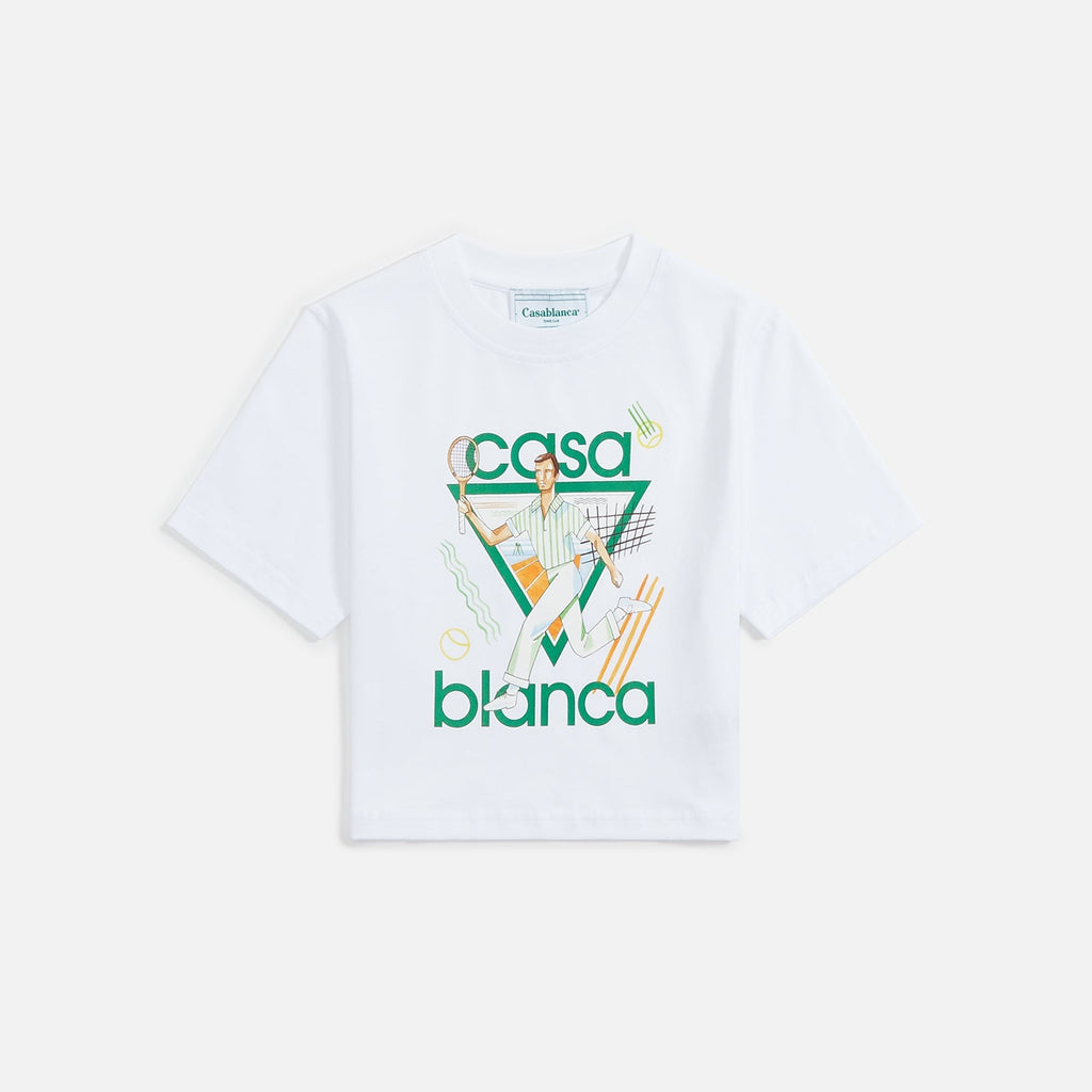 Casablanca Le Jeu Printed Baby Tee - White