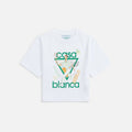 Casablanca Le Jeu Printed Baby Tee - White