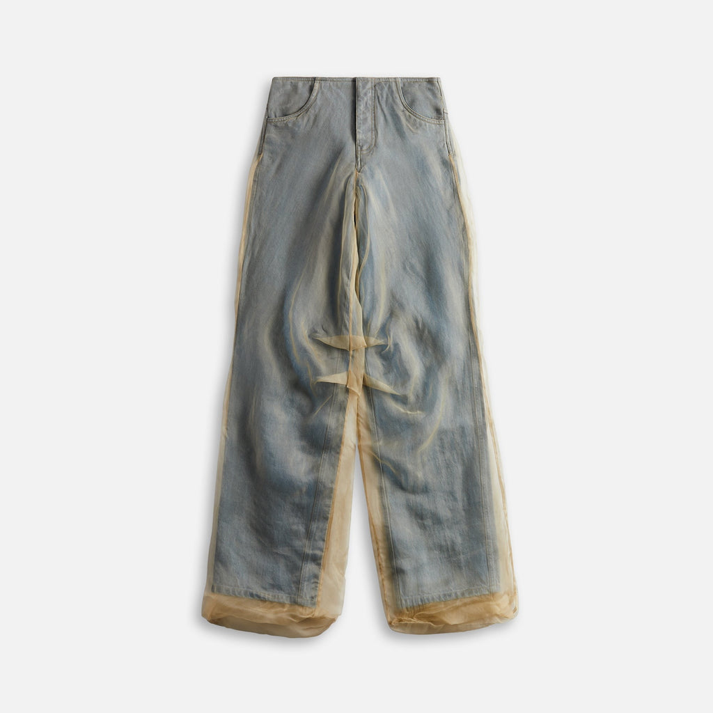 Christopher Esber Silk Parchment Denim Jean - Blue