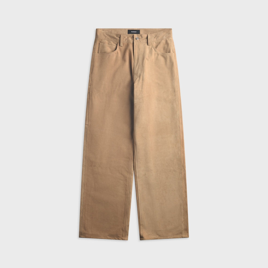 NAHMIAS Suede Baggy Carpenter Pant - Sand Suede