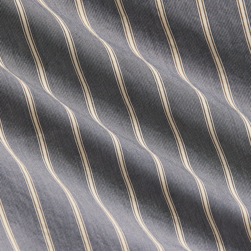 &Kin Striped Poplin Nico Shirt - Chasm