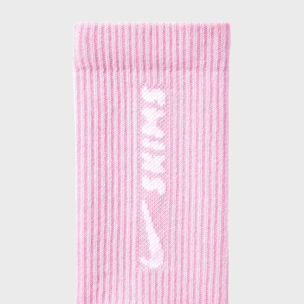 NikeSKIMS 3-Pack Dri-FIT Crew Socks - Bubblegum / Snow / Heather Grey