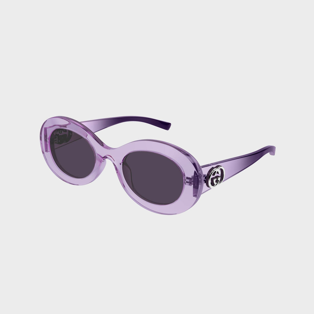 Gucci Oval Frame Sunglasses - Violet
