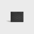 Kith Monogram Tumbled Leather Card Holder - Black