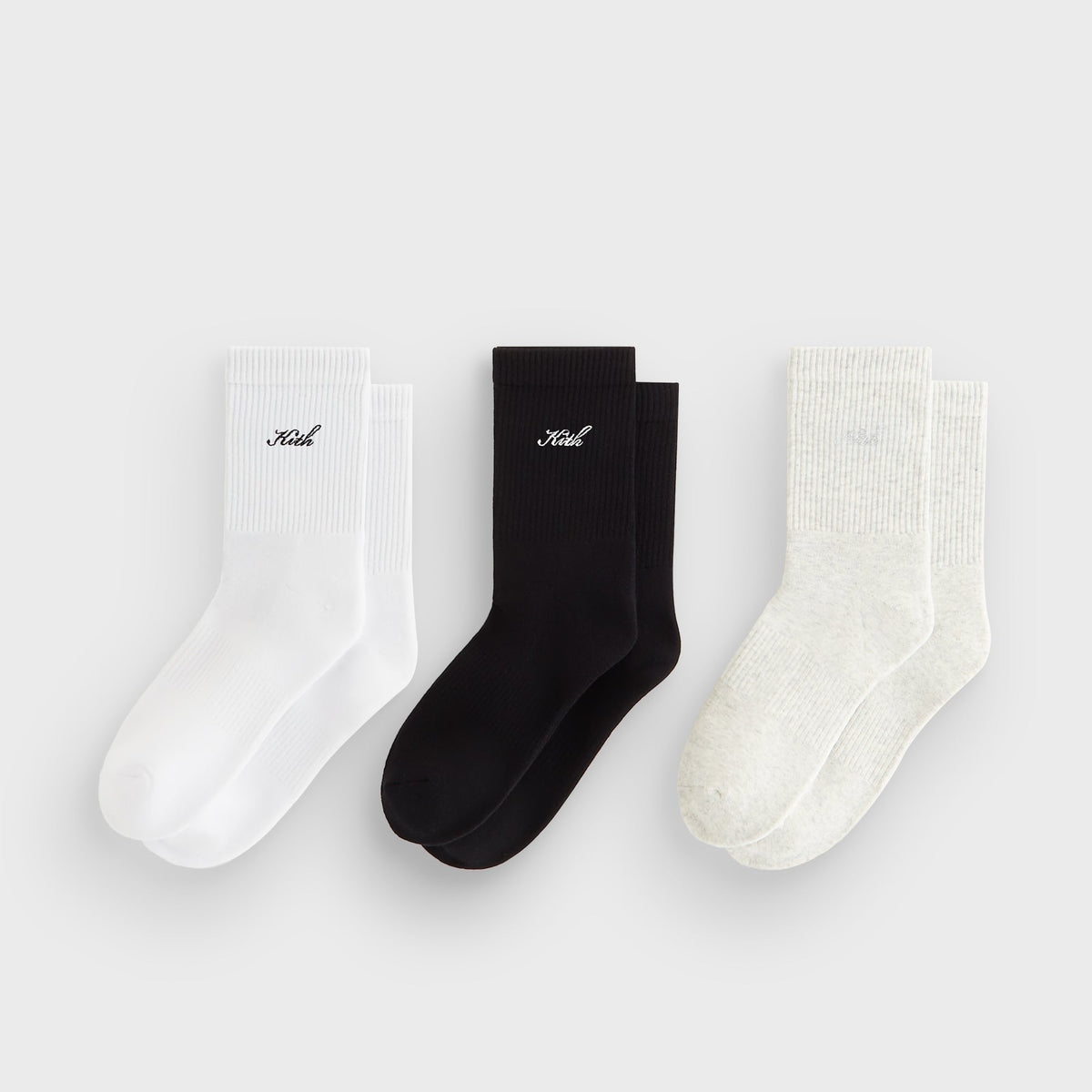 Kith Women 3-Pack Lightweight Cotton Classic Crew Socks - Multi