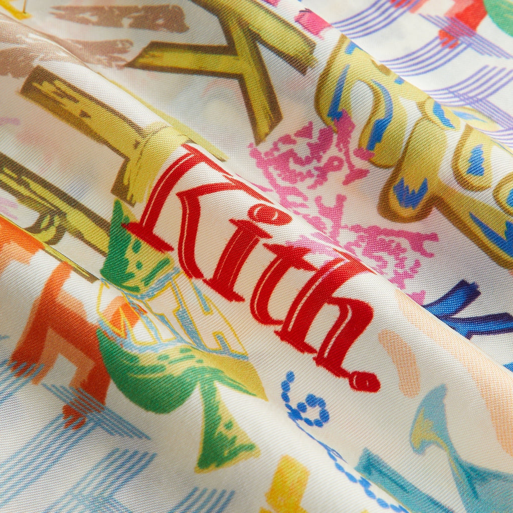 Kith Kids Thompson Camp Sketched Monogram Shirt - Silk