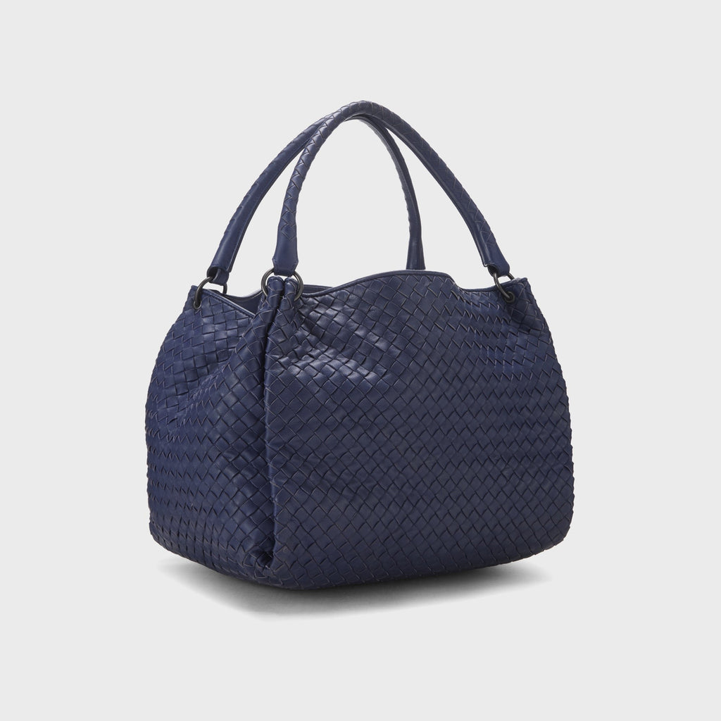 WGACA Bottega Venata Intrecciato Parachute Medium Tote Bag - Purple