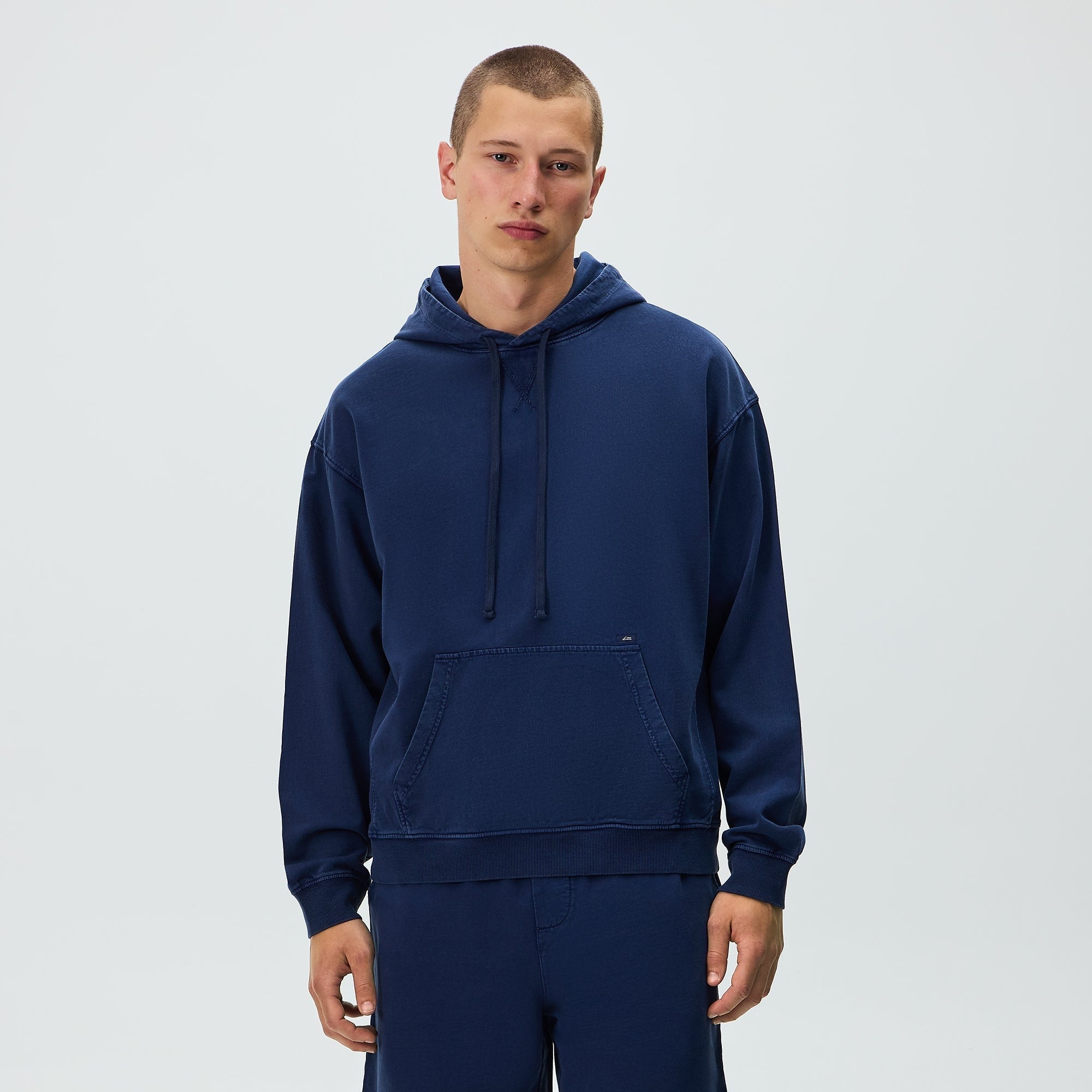 Kith Indigo Micro Fleece Williams III Hoodie - Dark Indigo