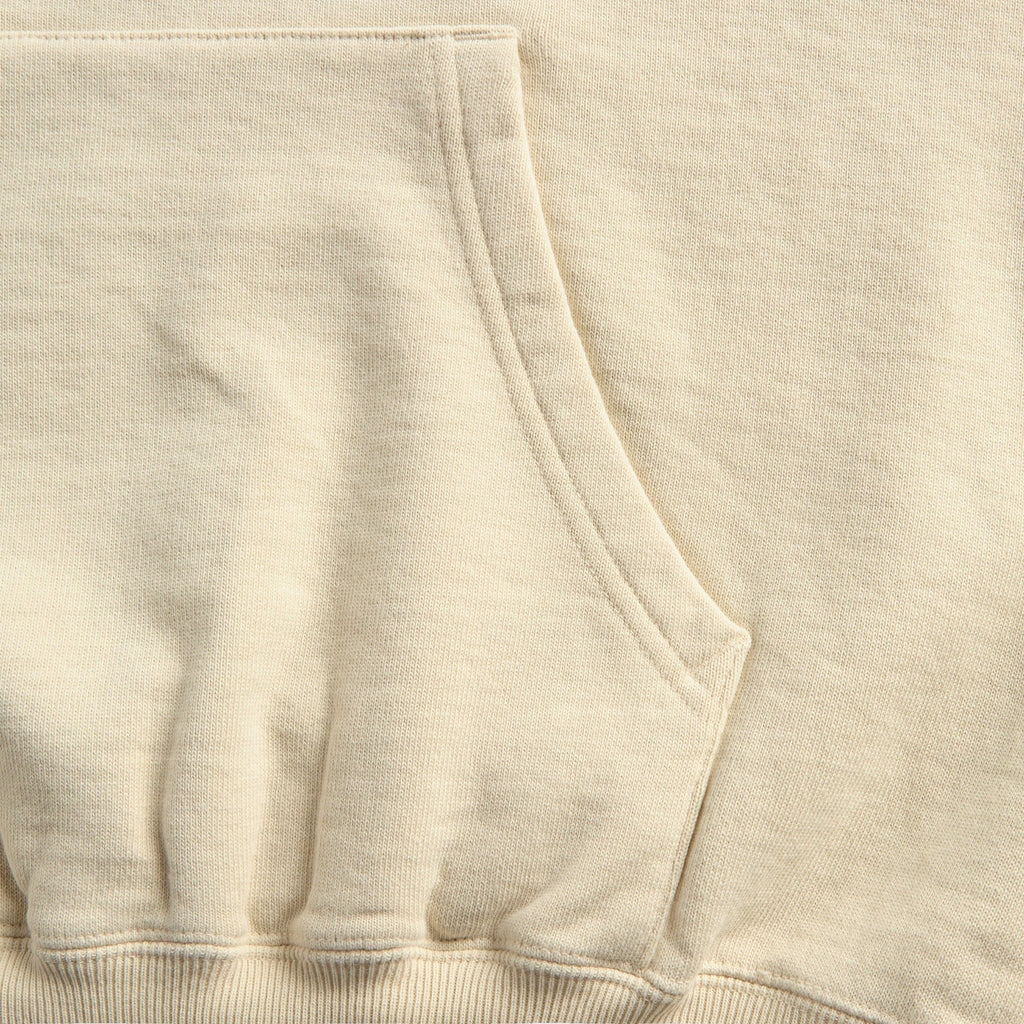 Auralee Smooth Soft BD Sweat P/O Parka - Smoky White / Light Yellow