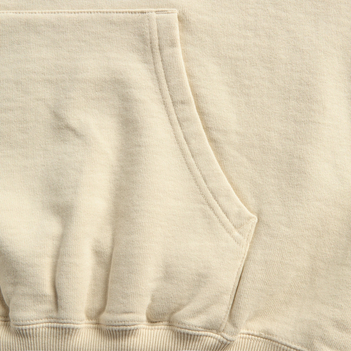 Auralee Smooth Soft BD Sweat P/O Parka - Smoky White / Light Yellow