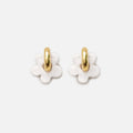 Eliou Daisy Earrings - White / Gold