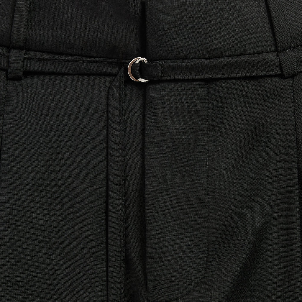 &Kin Tropical Wool Eli Pleated Trouser - Black