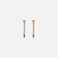Crystal Haze Baguette Chakra Earrings - Multi