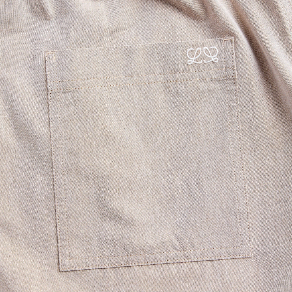 Loewe Turn-Up Cotton Short - Beige