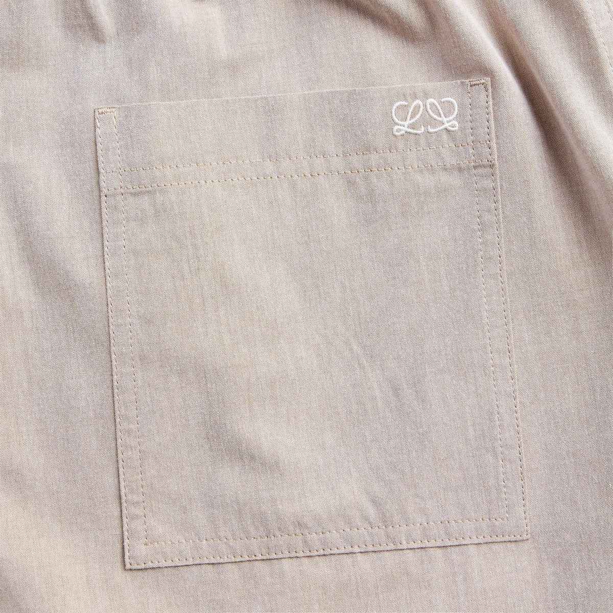 Loewe Turn-Up Cotton Short - Beige