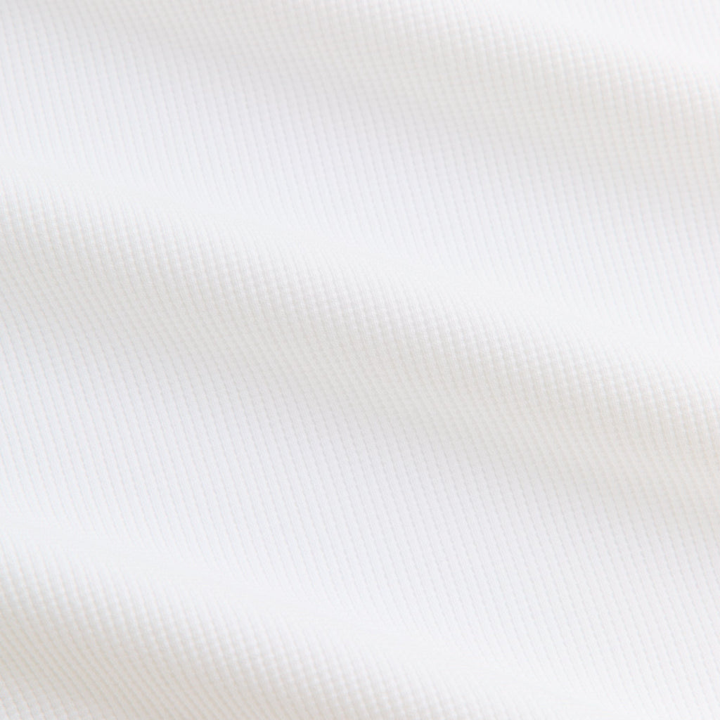 Kith Micro Waffle Tristan Henley - White
