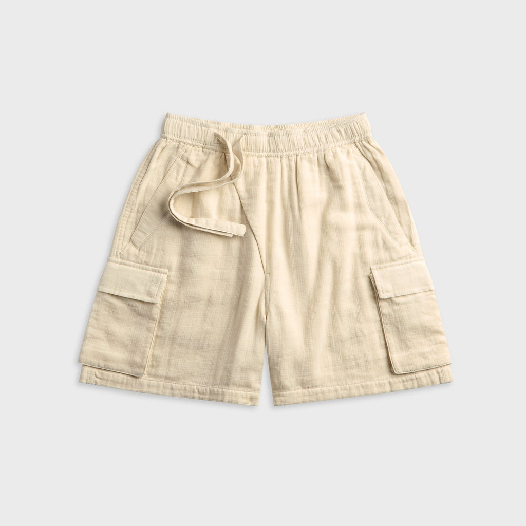 Maharishi 7317 Double Voile Asymmetrical Cargo Short - Ecru