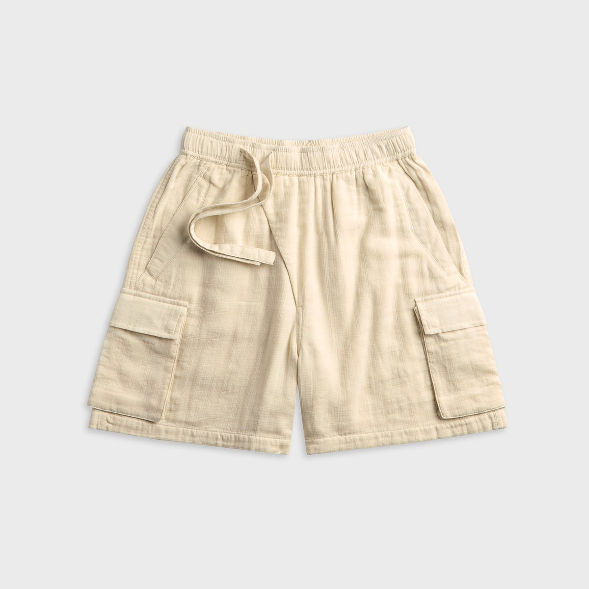 Maharishi 7317 Double Voile Asymmetrical Cargo Short - Ecru