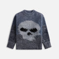 ERL Glitter Skull Pullover Knit - Silver
