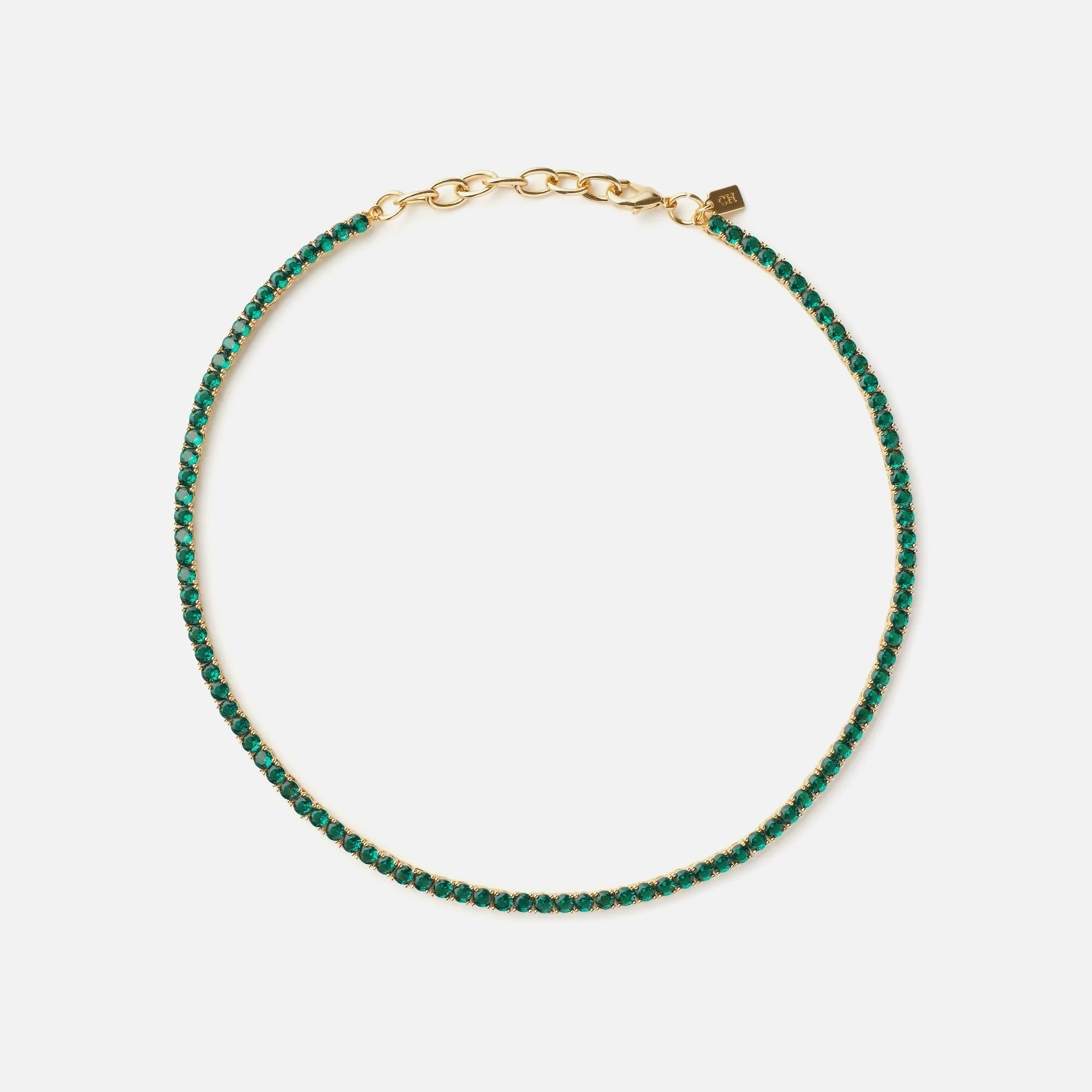 Crystal Haze Serena Necklace - Emerald Green