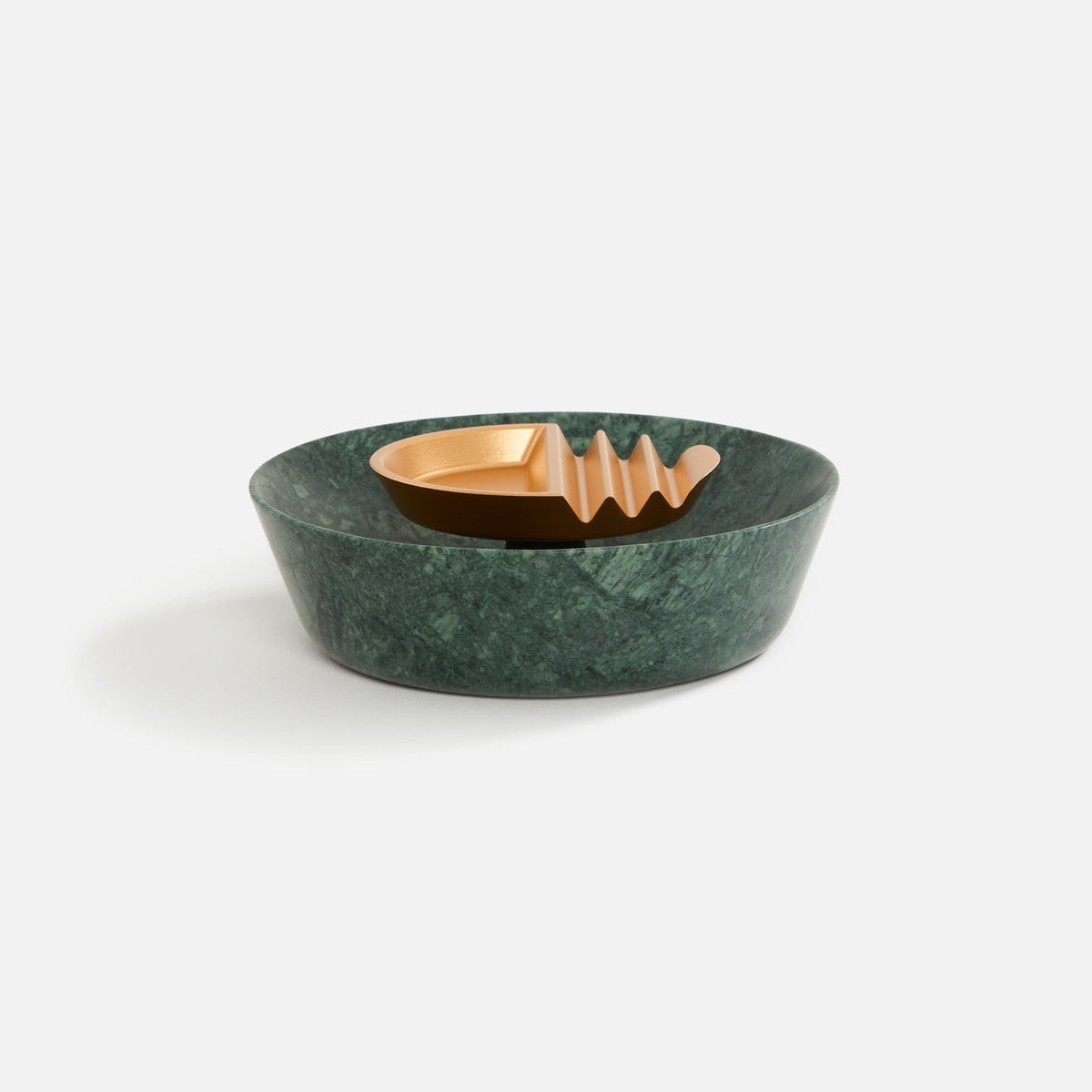 Houseplant Ridge Ashtray - Green / Gold