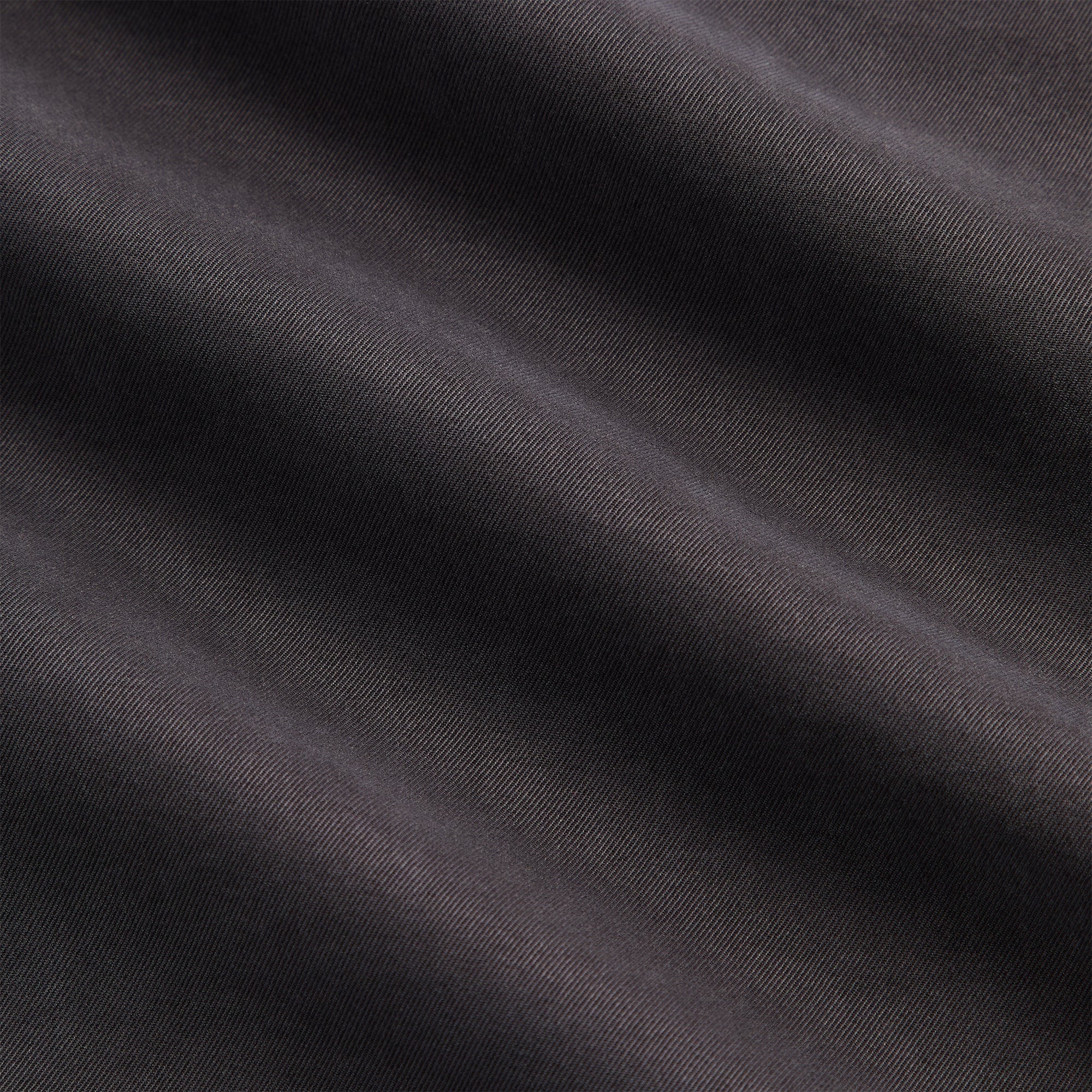 &Kin Garment Dyed Silk Collarless Yardley Shirt - Phantom Grey