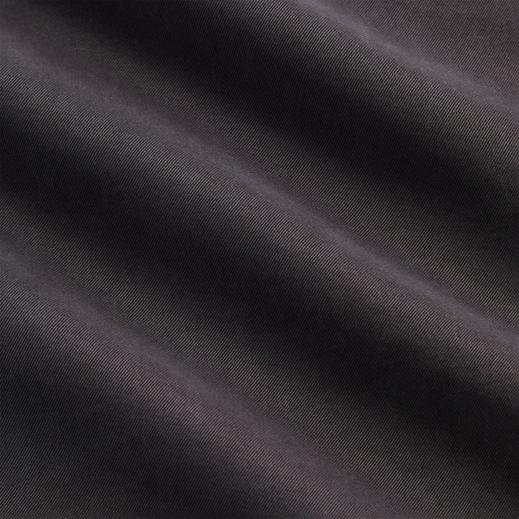 &Kin Garment Dyed Silk Collarless Yardley Shirt - Phantom Grey