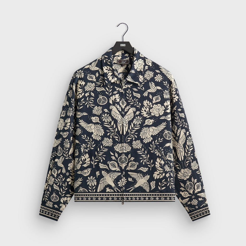 Kith Cupro Linen Connor Blouson Jacket - Nocturnal