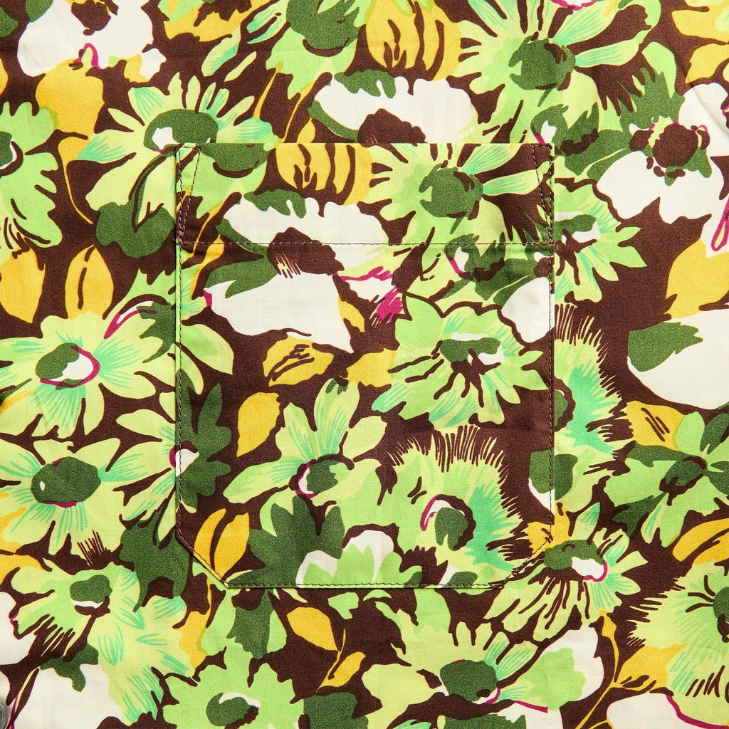 Marni Poplin Shirt With Pop Flowers Print - Sadelle Brown