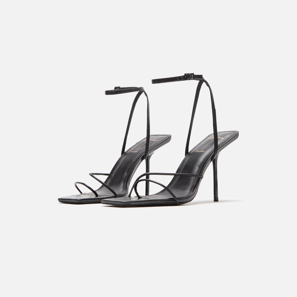 Black Suede Studio Iris 95 Sandal - Black Nappa