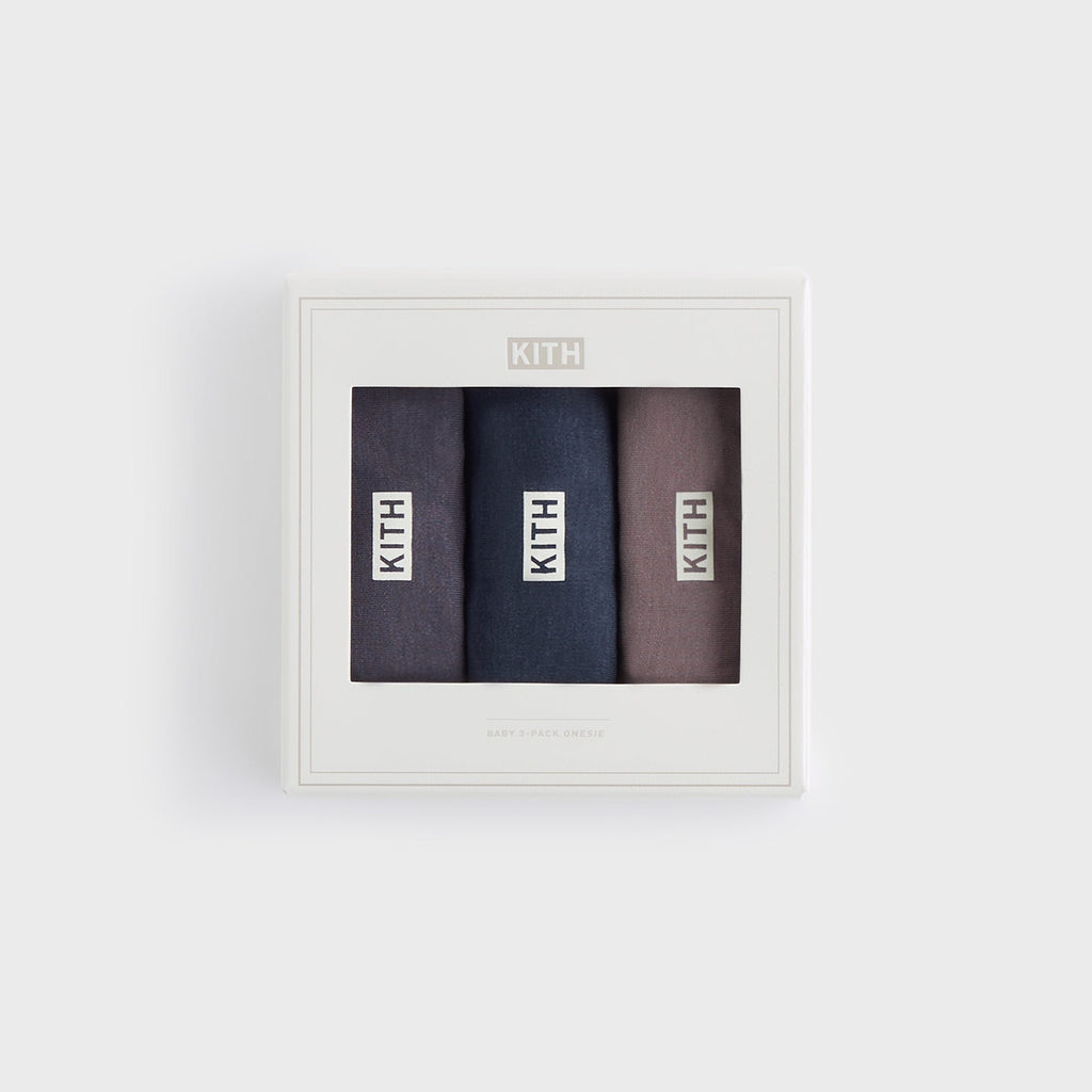 Kith Baby Palette 3-Pack Bodysuit - Battleship