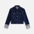 Alexander Wang Crystal Cuff Stacked Wang Jacket - Bright Indigo