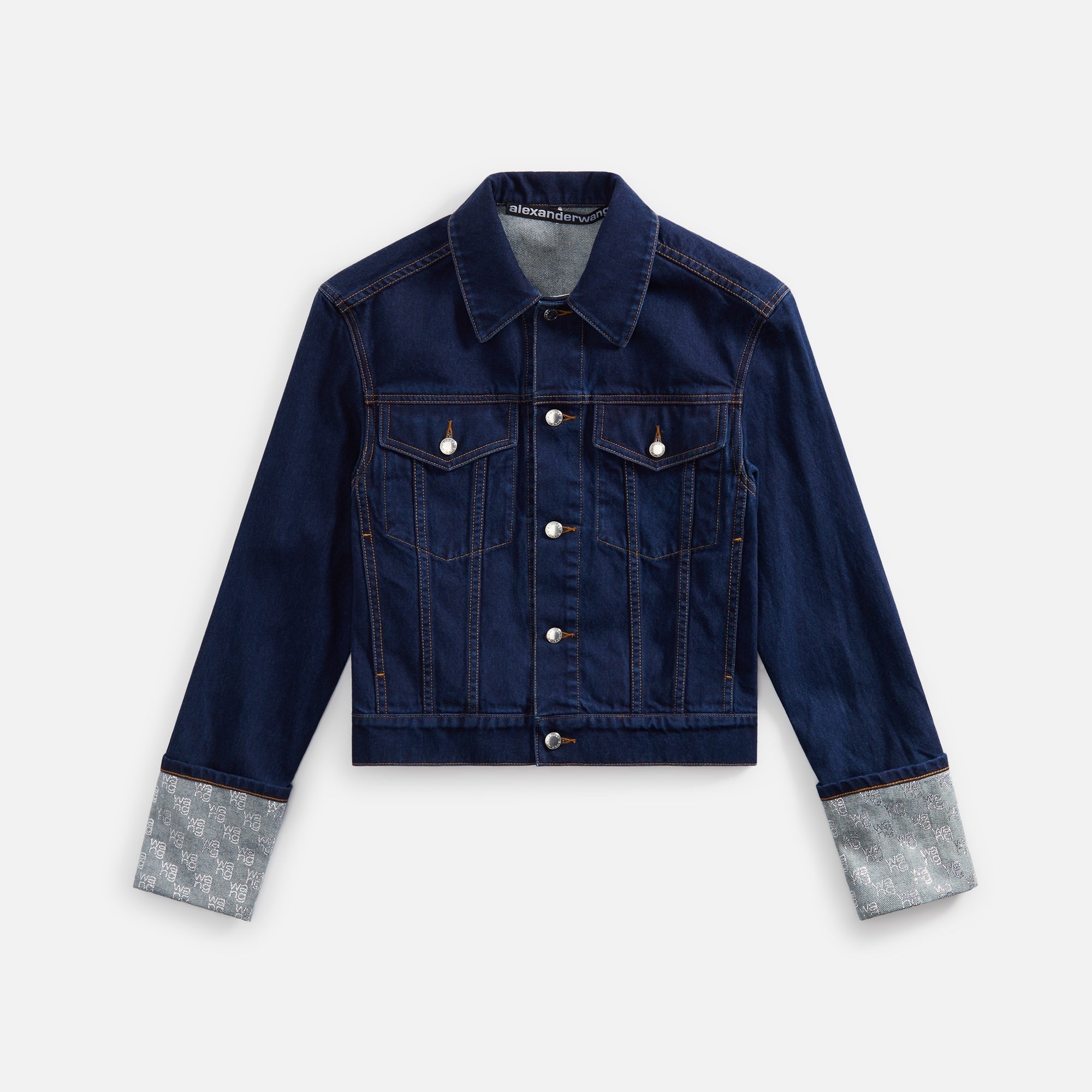 Alexander Wang Crystal Cuff Stacked Wang Jacket - Bright Indigo