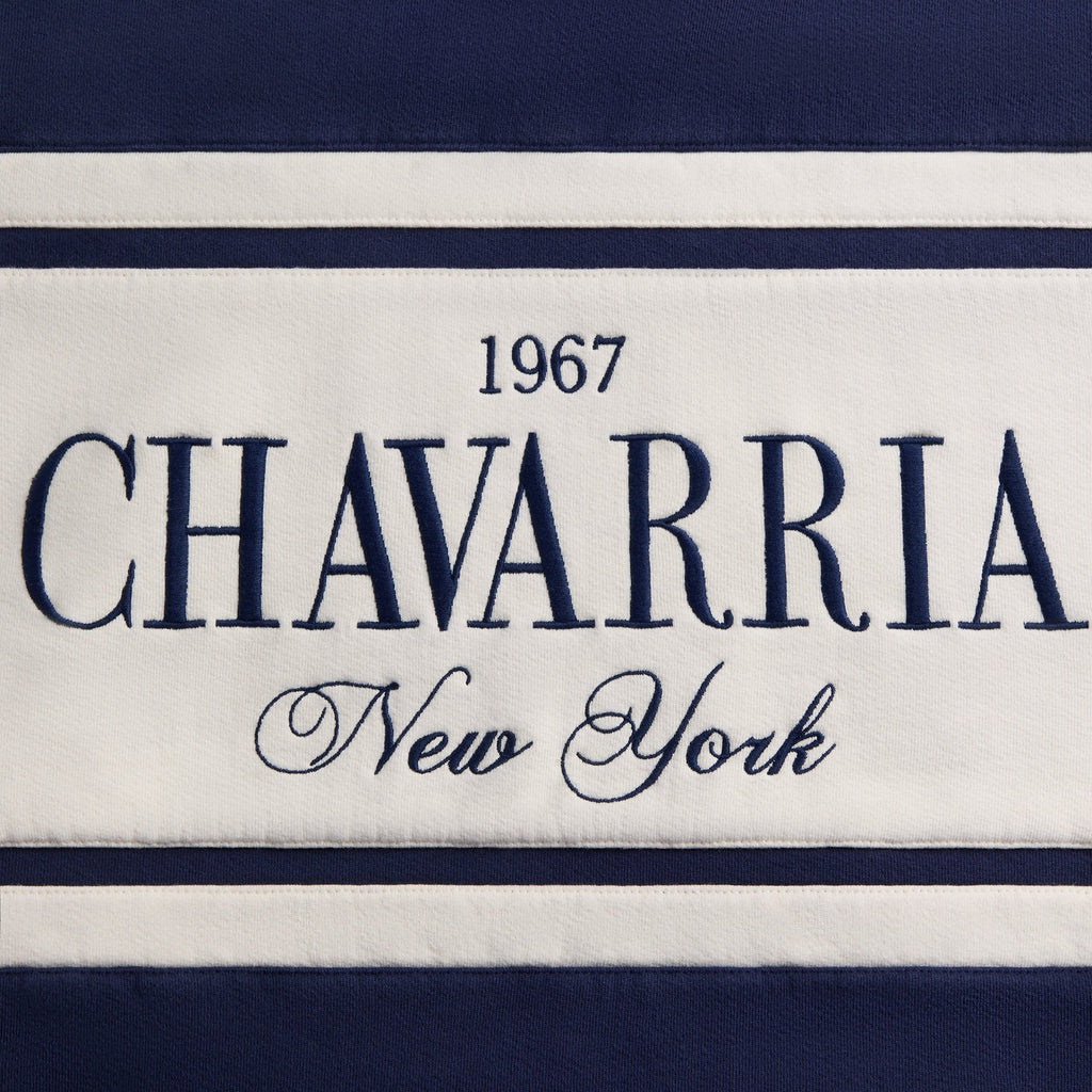 Willy Chavarria Stripe Gilroy Hoodie - Peacoat