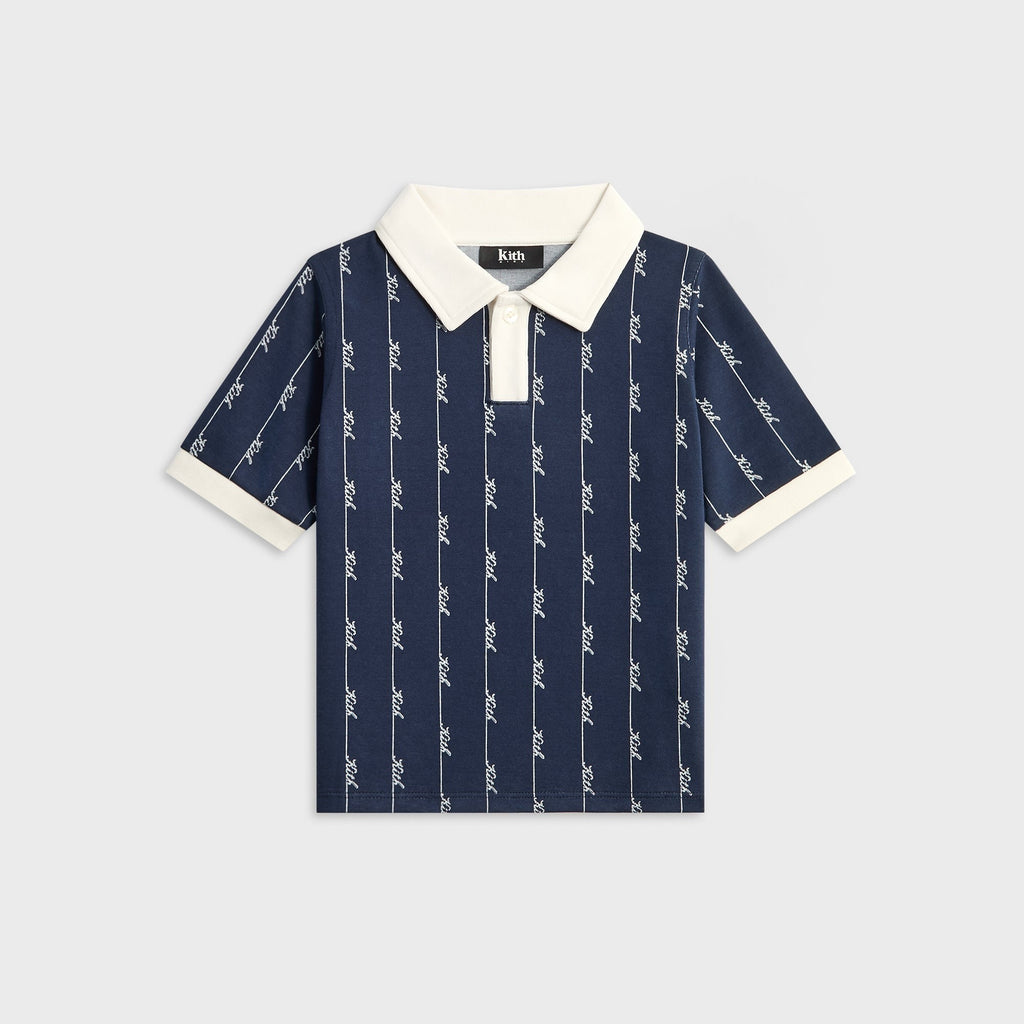 Kith Kids Script Knit Tilden Polo - Nocturnal