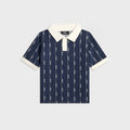 Kith Kids Script Knit Tilden Polo - Nocturnal