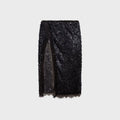 Siedres Bianca Sequin Midi Skirt - Black