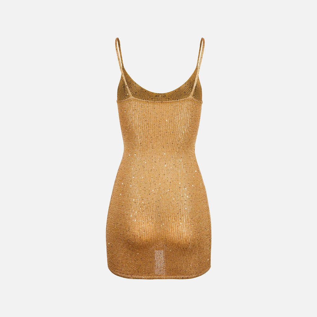 Asta Resort Delilah Mini Dress - Sepia Sequin