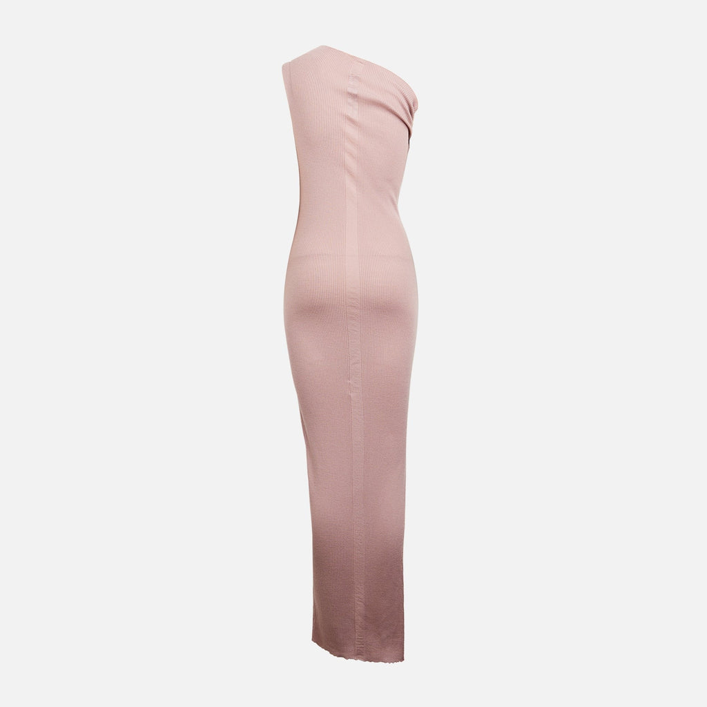 Rick Owens Ribbed One Shoulder Dress - Pink