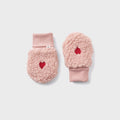 MOLO Baby Ufo Sherpa Mittens - Red Hearts Soft