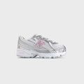New Balance TD 740 Bungee Lace - Silver Metallic / Signal Pink