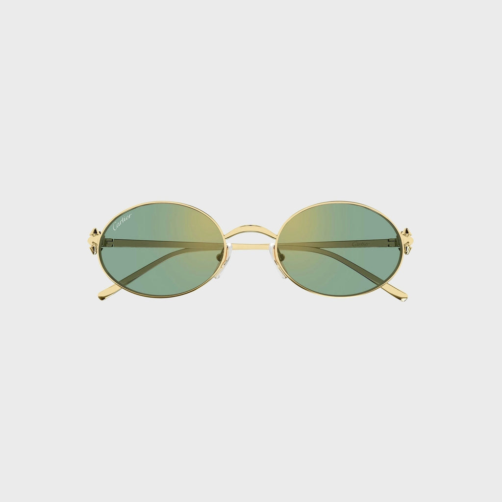 Cartier Clash CT0644S 004 Sunglasses - Gold / Green
