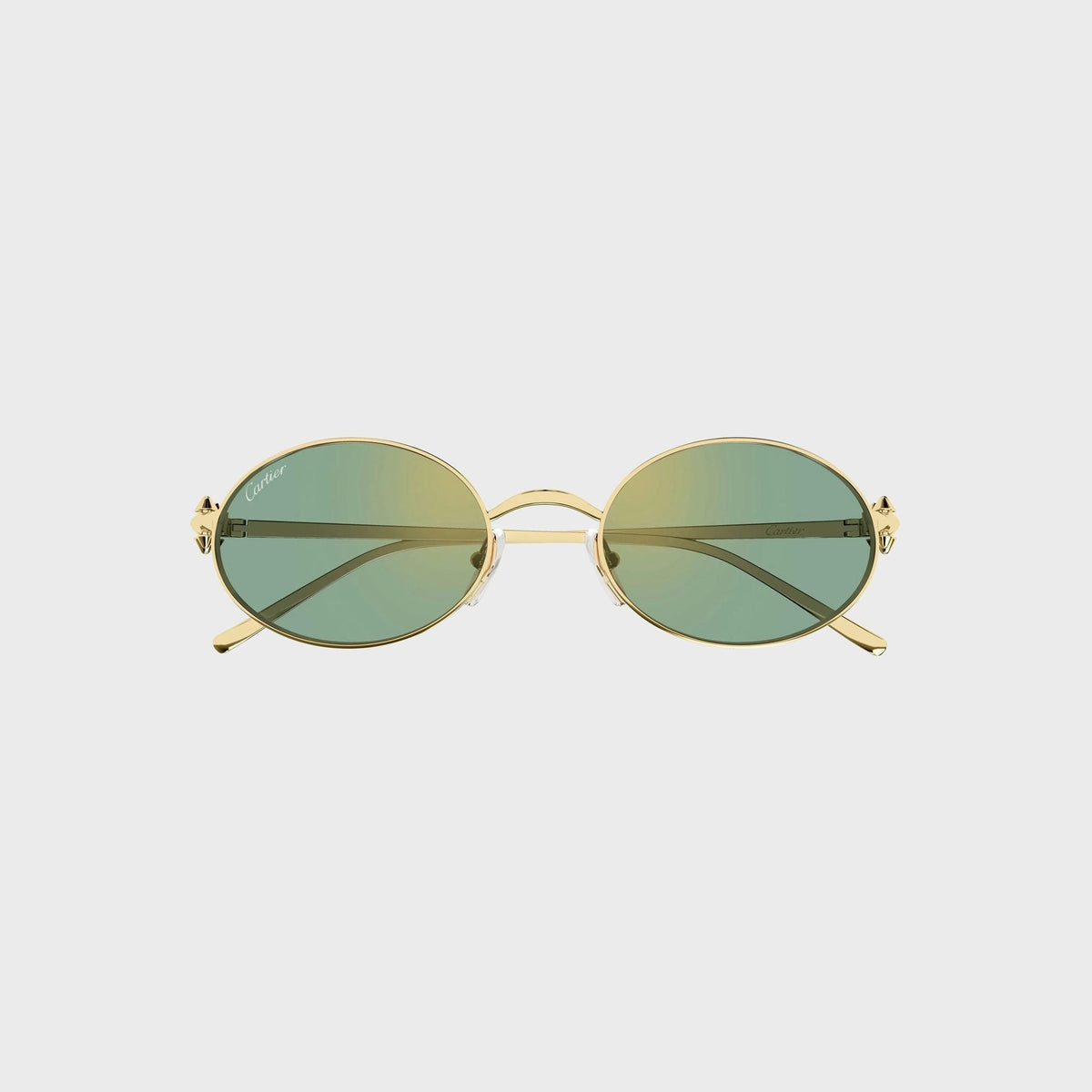 Cartier Clash CT0644S 004 Sunglasses - Gold / Green
