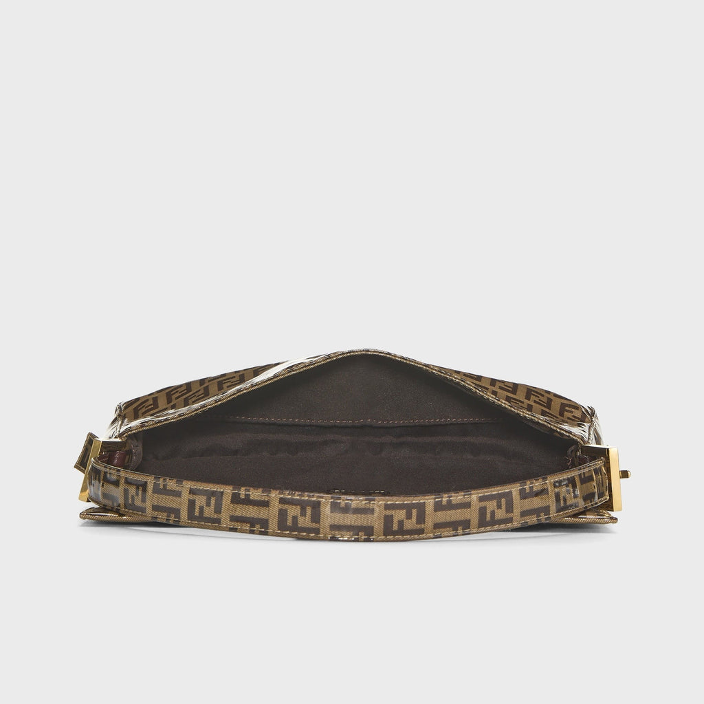 WGACA Fendi Vinyl Baguette Bag - Brown