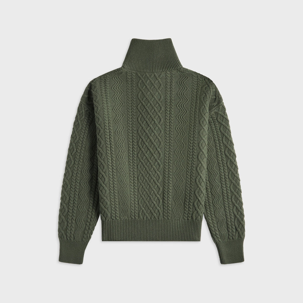 Loewe Zip Up Sweater - Khaki Green