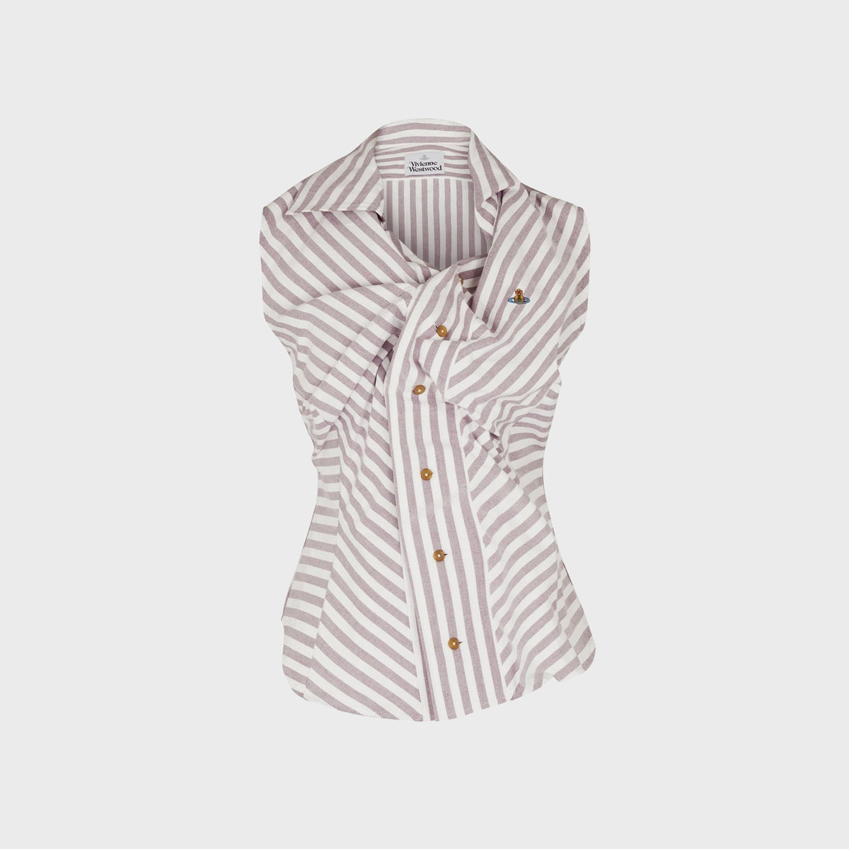 Vivienne Westwood Drunken Shirt - Burgundy Stripe