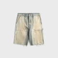 Coût De La Liberté Bushwick Hickory Stripe Cut Off Short - Asphalt Dint